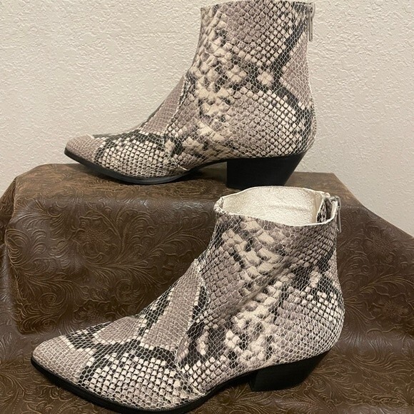 Steve Madden‎ Snakeskin Ankle Boots Size 7 - Picture 2 of 9